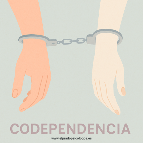 Pareja atada que representa la codependencia emocional